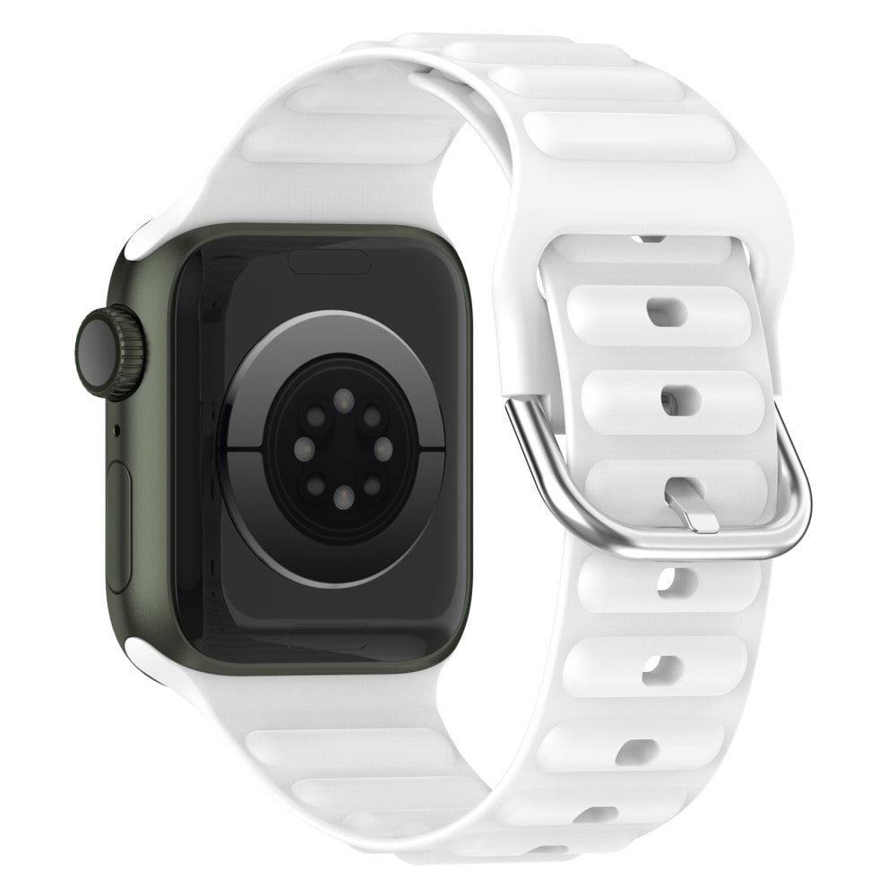 Apple Watch Series 11 42mm Sporty armbånd i silikone, Hvid
