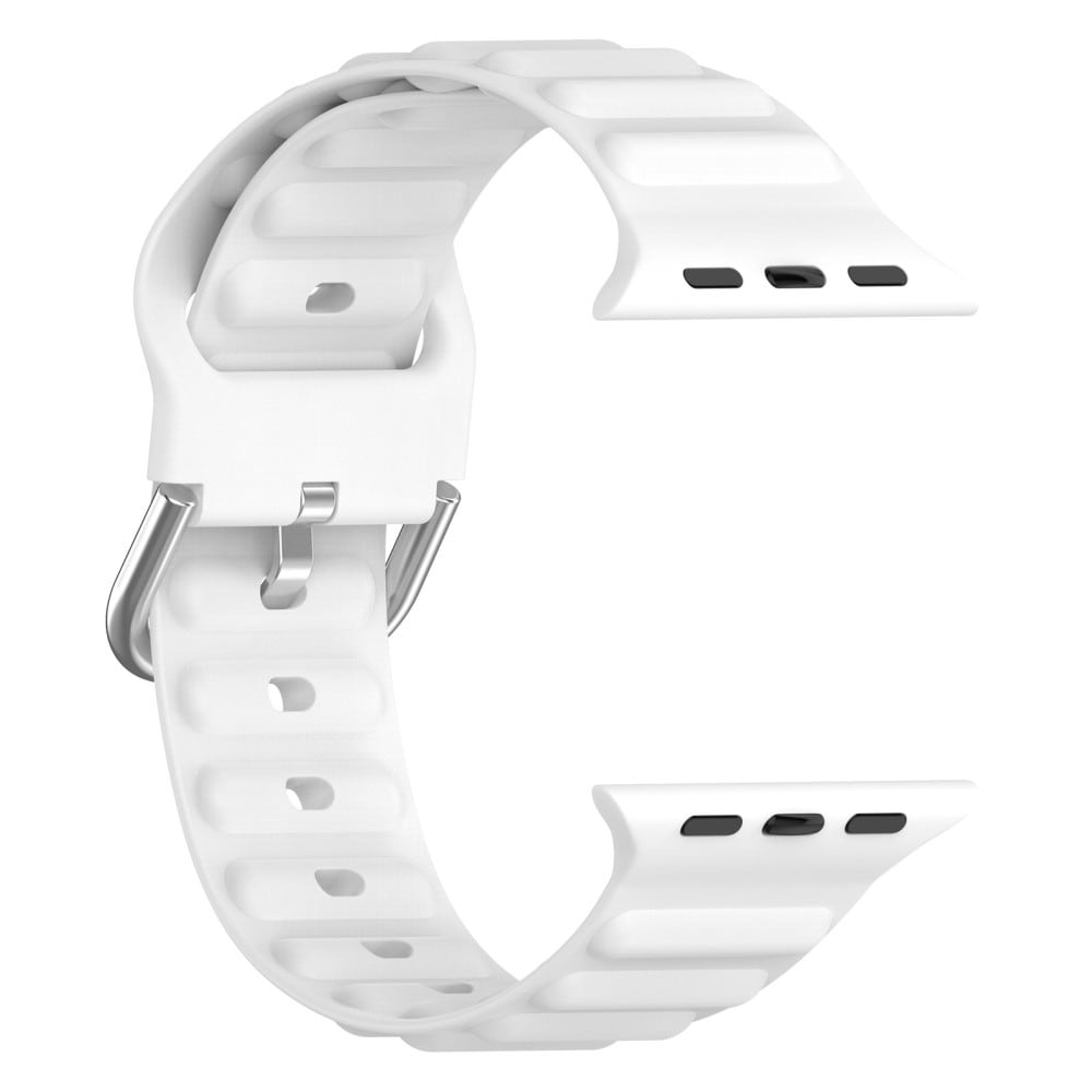 Apple Watch Series 11 42mm Sporty armbånd i silikone, Hvid
