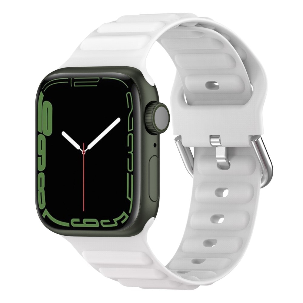 Apple Watch Series 11 42mm Sporty armbånd i silikone, Hvid