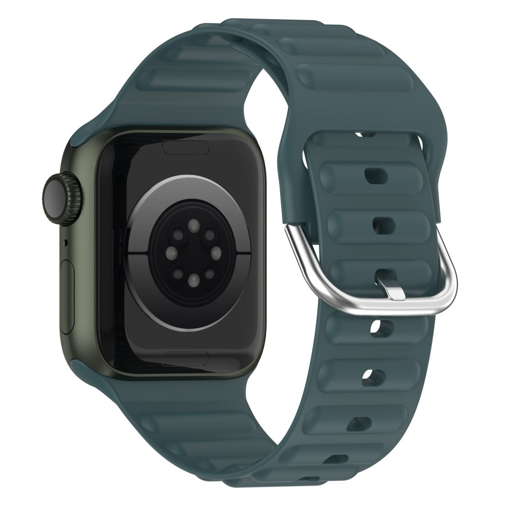 Apple Watch SE 3 40mm Sporty armbånd i silikone, Mørkegrøn