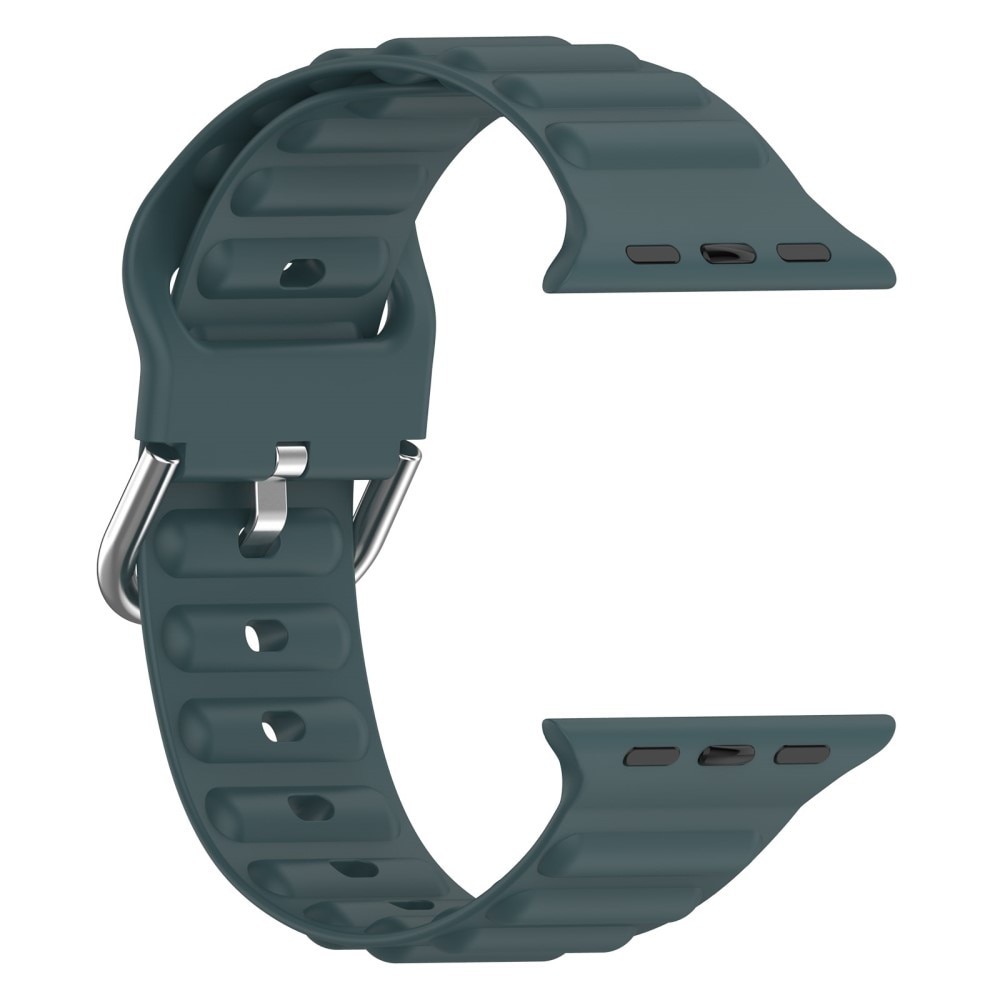 Apple Watch SE 3 40mm Sporty armbånd i silikone, Mørkegrøn