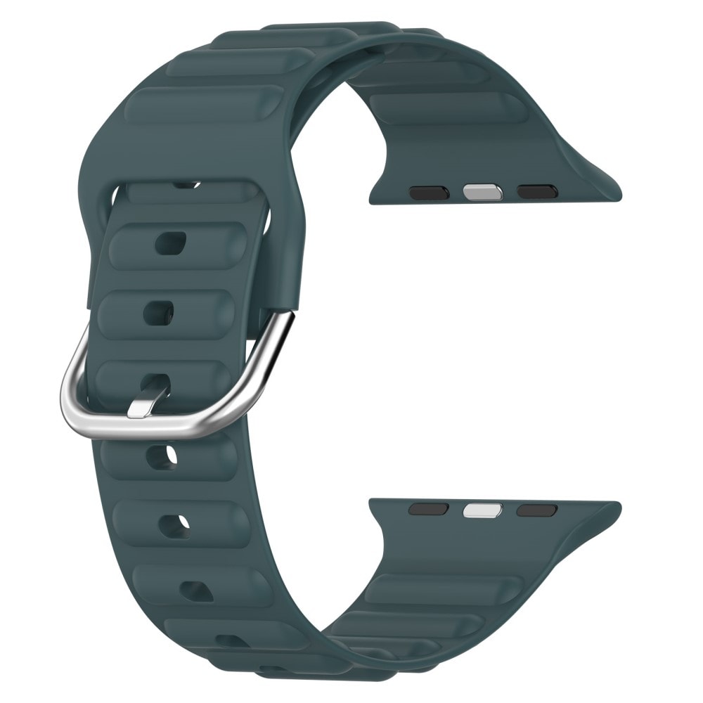 Apple Watch SE 3 40mm Sporty armbånd i silikone, Mørkegrøn