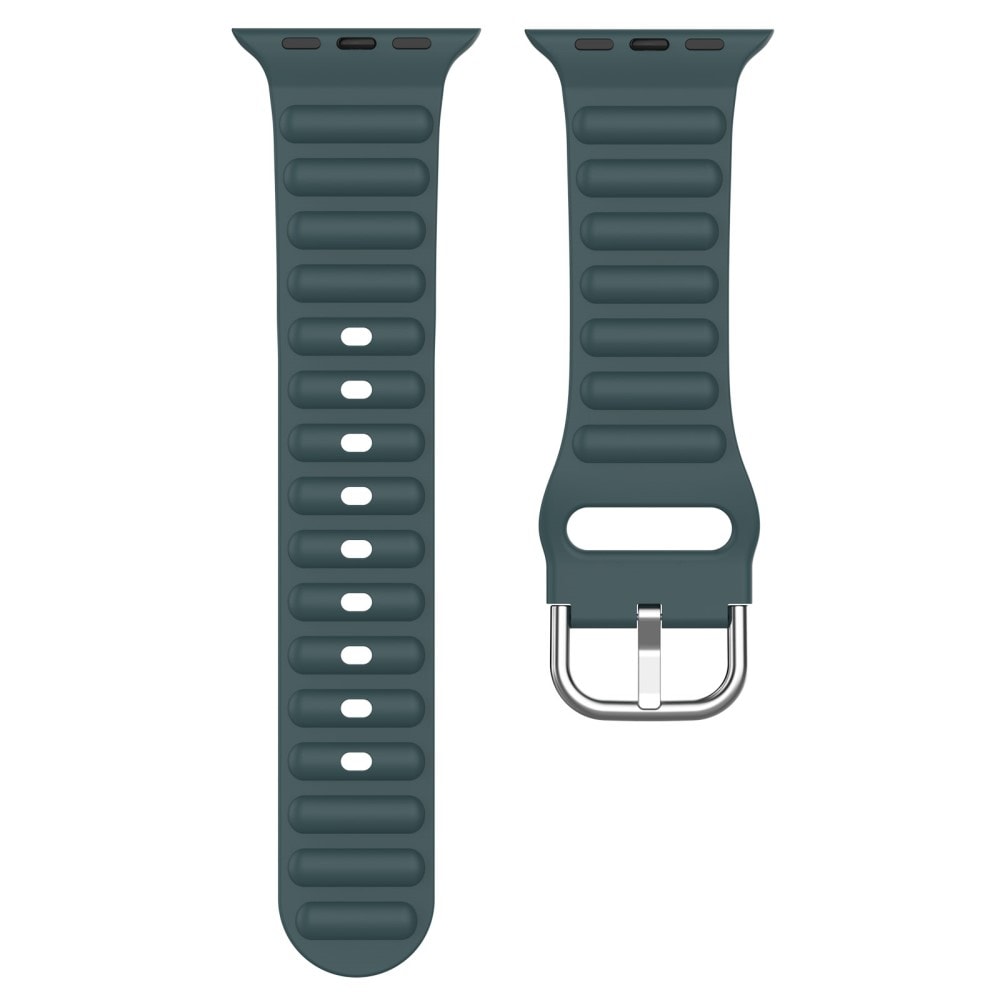 Apple Watch SE 3 40mm Sporty armbånd i silikone, Mørkegrøn