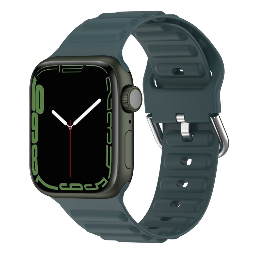 Apple Watch SE 3 40mm Sporty armbånd i silikone, Mørkegrøn