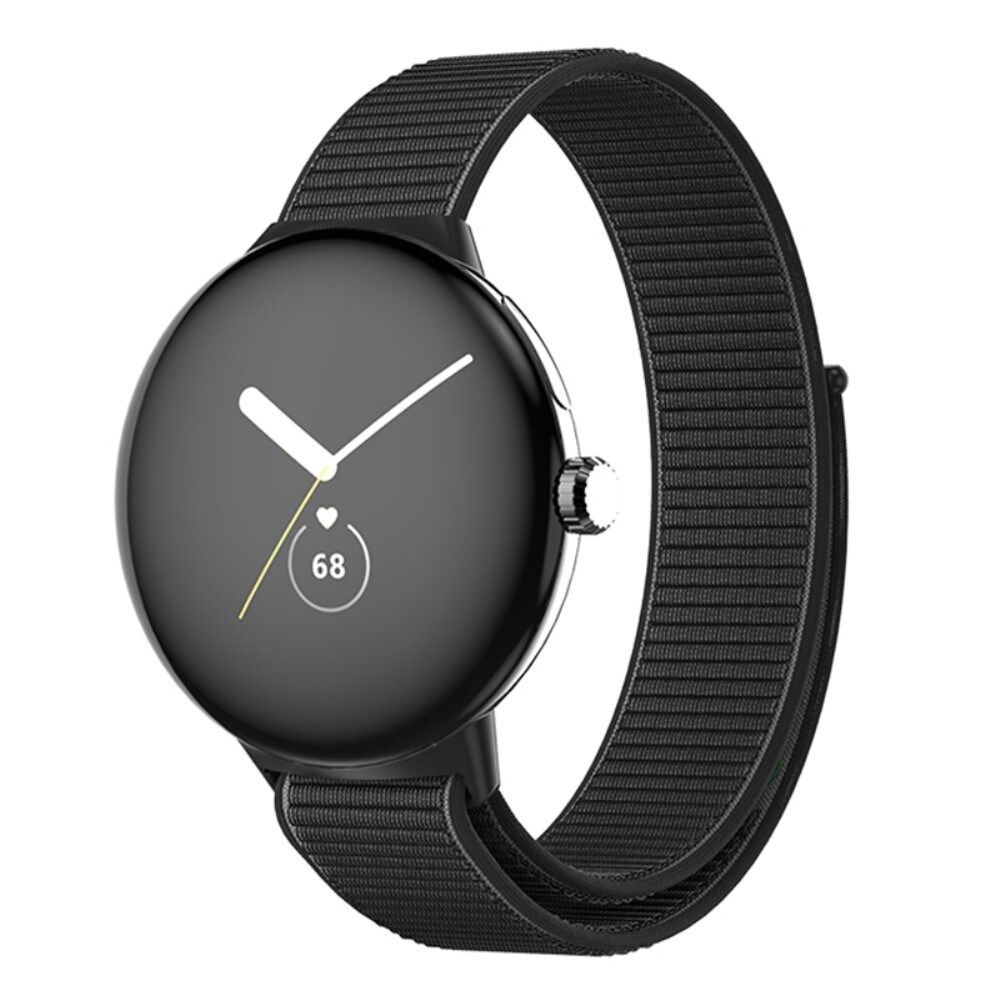Google Pixel Watch 4 45mm Armbånd i nylon, Sort