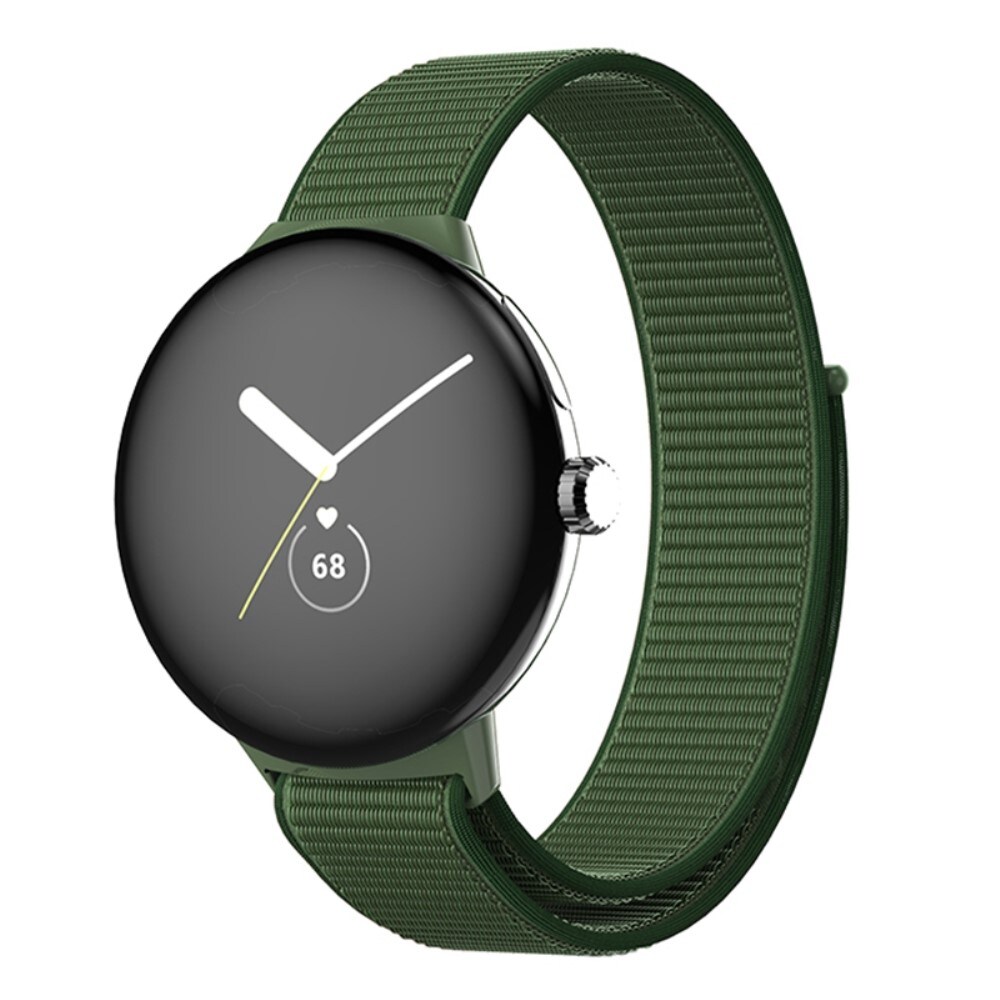 Google Pixel Watch 4 45mm Armbånd i nylon, Grøn