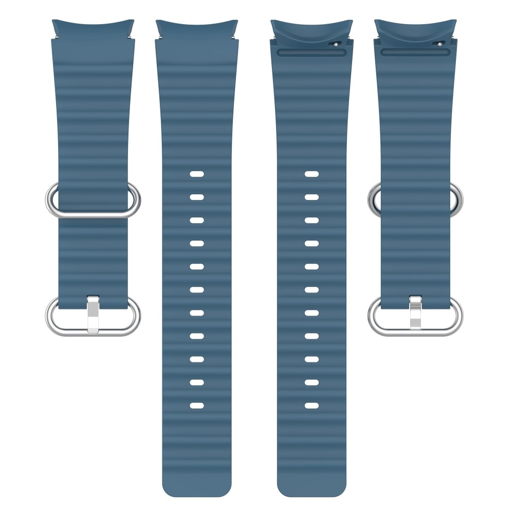 Samsung Galaxy Watch 4 40mm Sporty Full-fit armbånd i silikone, Blå