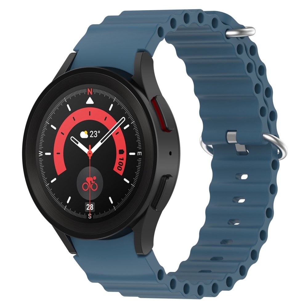 Samsung Galaxy Watch 4 40mm Sporty Full-fit armbånd i silikone, Blå
