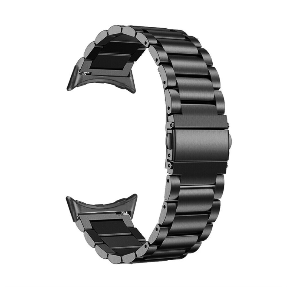 Google Pixel Watch 3 45mm Stilrent linkarmbånd i metal, Sort