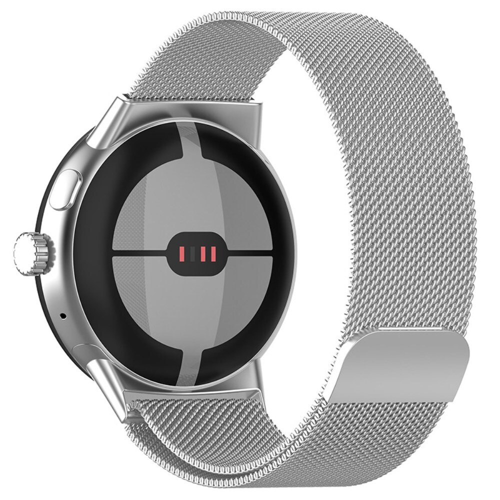 Google Pixel Watch 4 41mm Armbånd Milanese Loop, Sølv