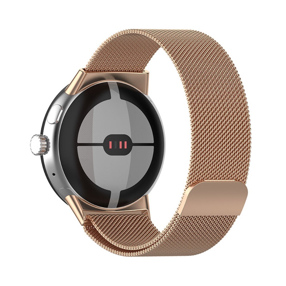 Google Pixel Watch 4 45mm Armbånd Milanese Loop, Rose guld