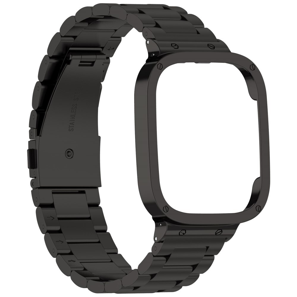 Xiaomi Redmi Watch 3 Stilrent linkarmbånd i metal, Sort