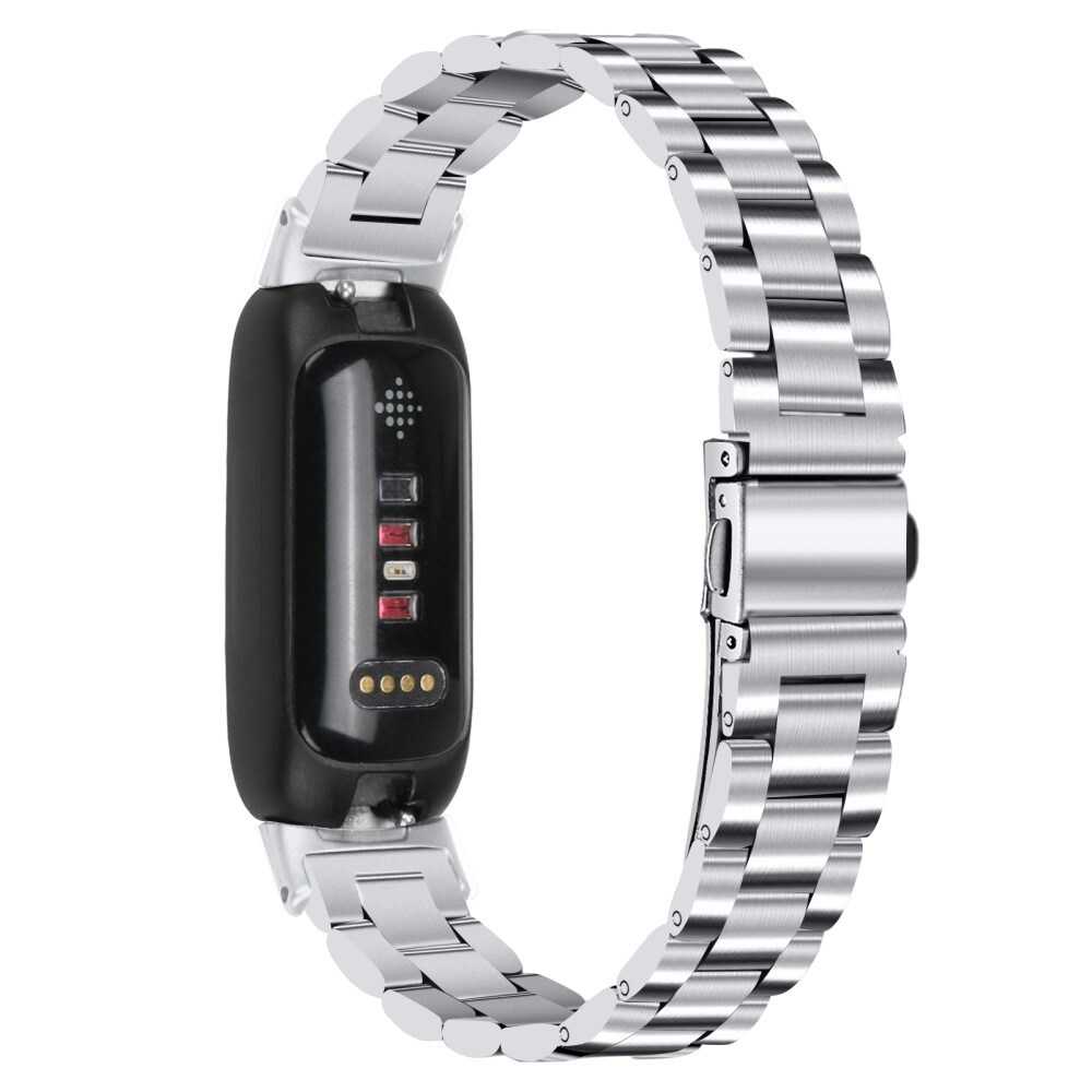 Fitbit Inspire 3 Stilrent linkarmbånd i metal, Sølv