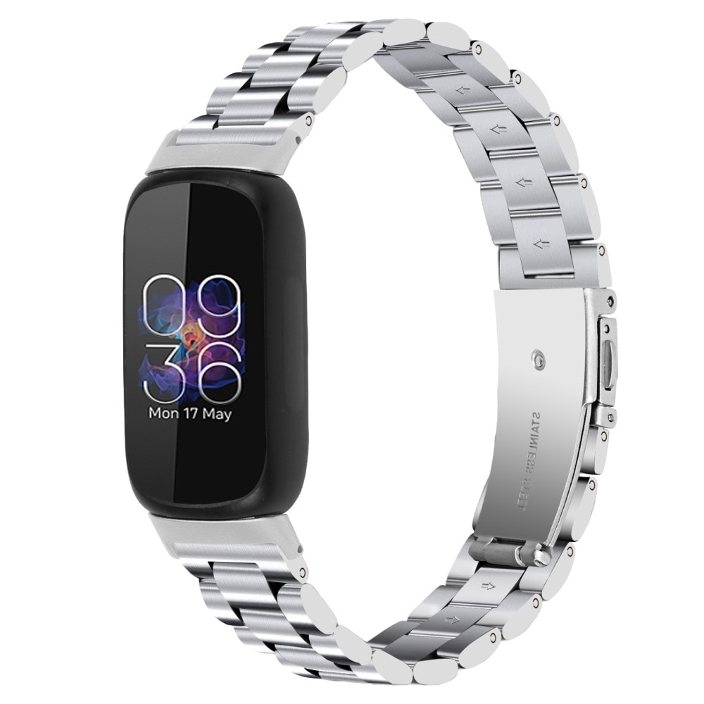 Fitbit Inspire 3 Stilrent linkarmbånd i metal, Sølv