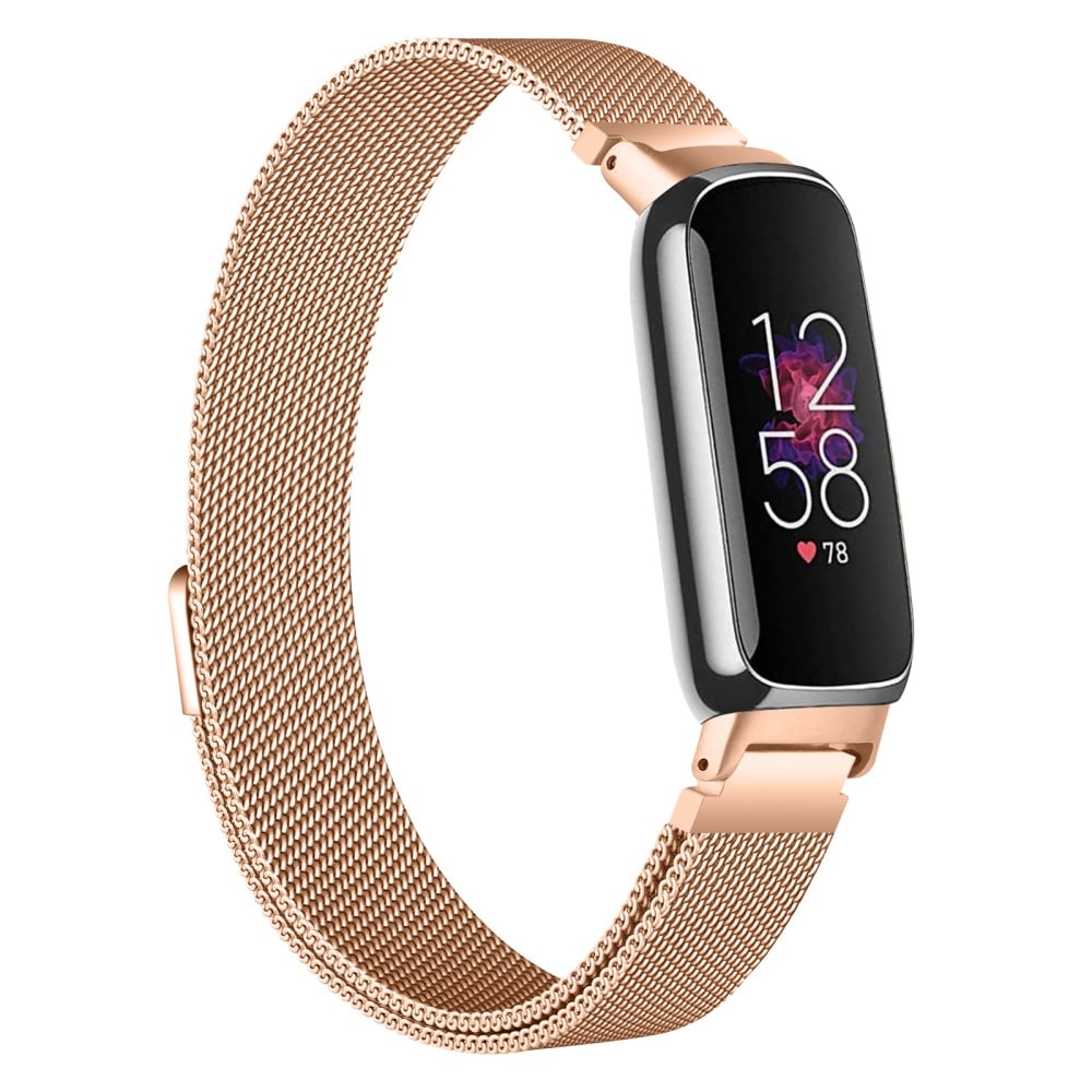 Fitbit Inspire 3 Armbånd Milanese Loop, Rose guld