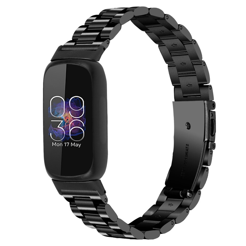 Fitbit Inspire 3 Stilrent linkarmbånd i metal, Sort