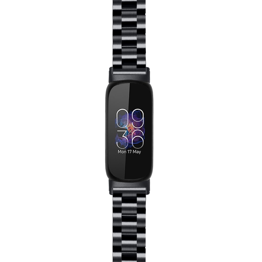 Fitbit Inspire 3 Stilrent linkarmbånd i metal, Sort