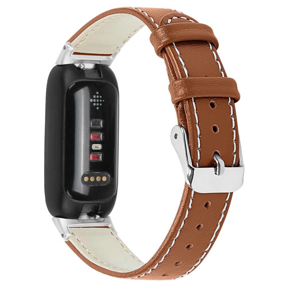 Fitbit Inspire 3 Armbånd i ægte læder, Brun