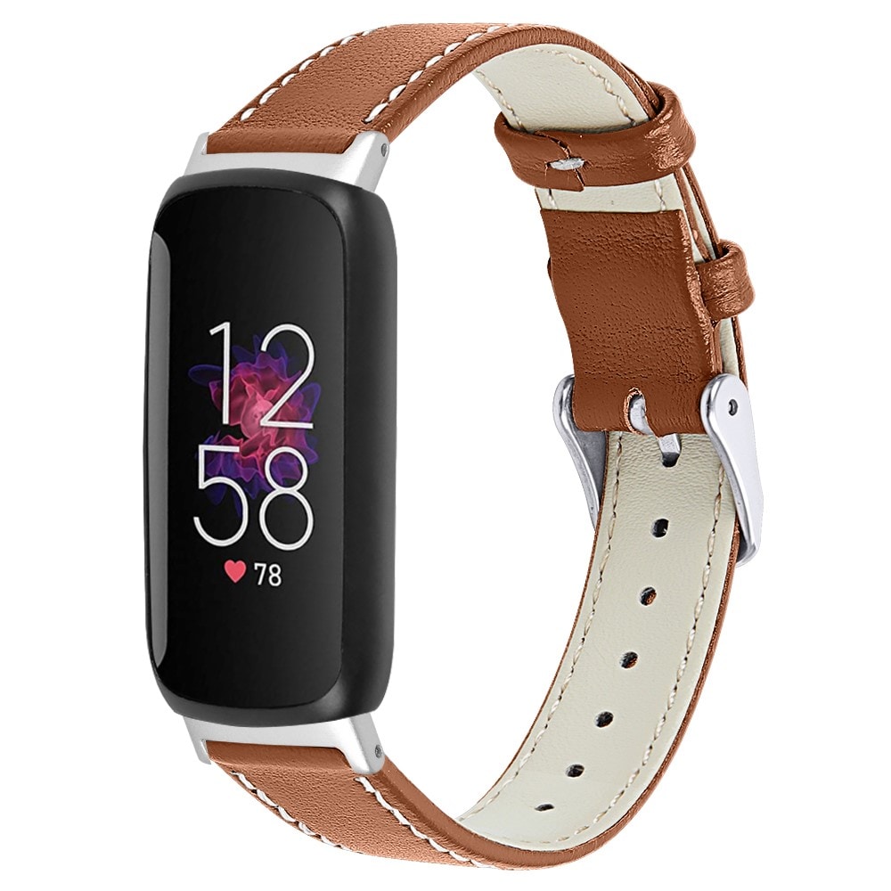 Fitbit Inspire 3 Armbånd i ægte læder, Brun