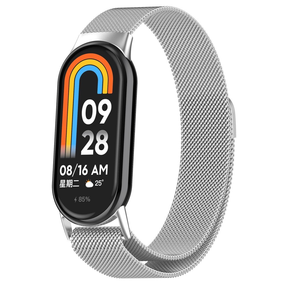 Xiaomi Mi Band 9 Armbånd Milanese Loop, Sølv