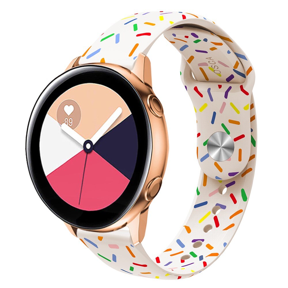 Samsung Galaxy Watch 7 44mm Armbånd i silikone, Hvid drysser