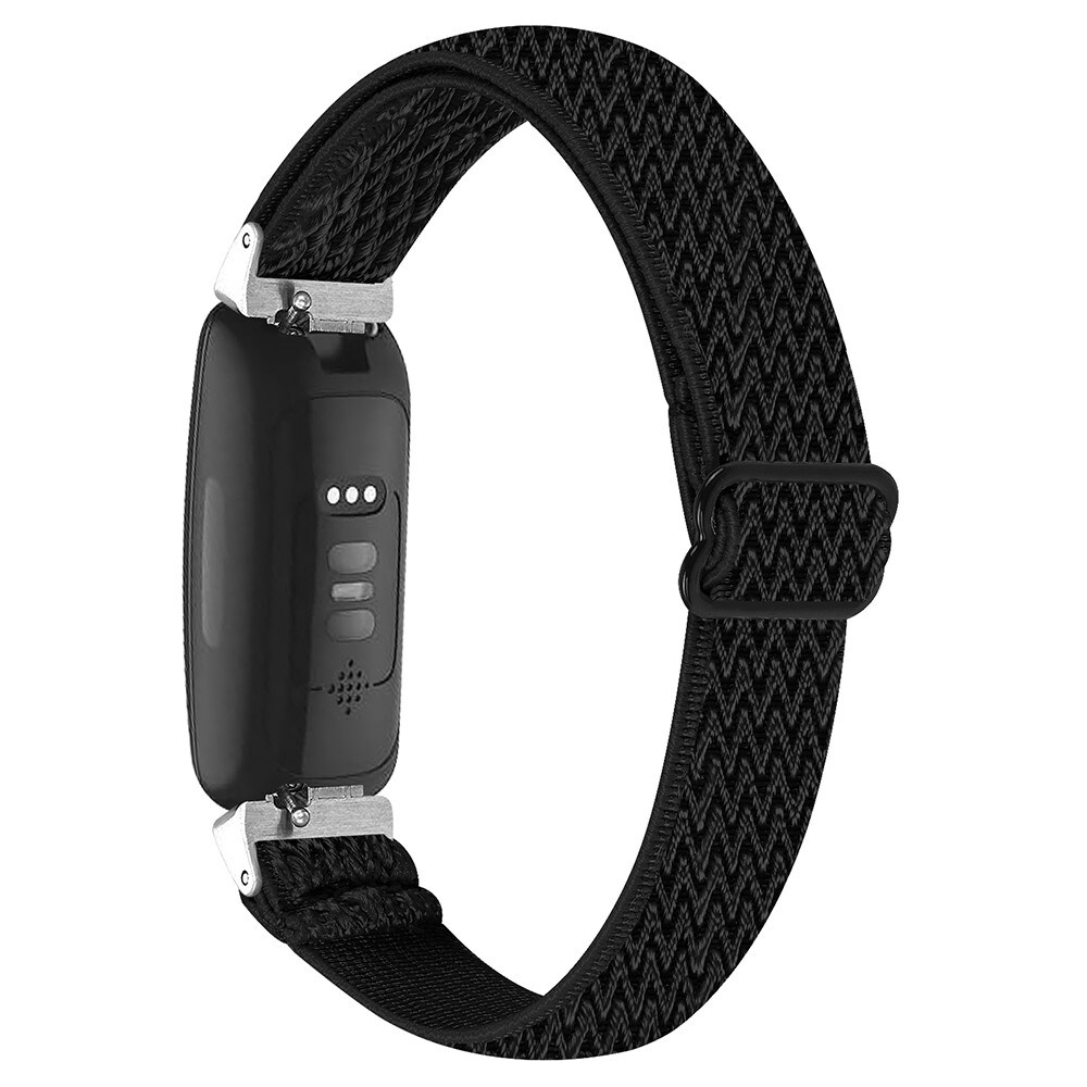 Fitbit Inspire 3 Elastisk armbånd i vævet nylon, Sort