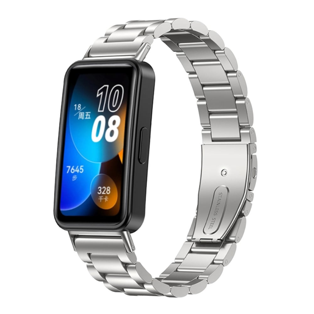 Huawei Band 8 Stilrent linkarmbånd i metal, Sølv