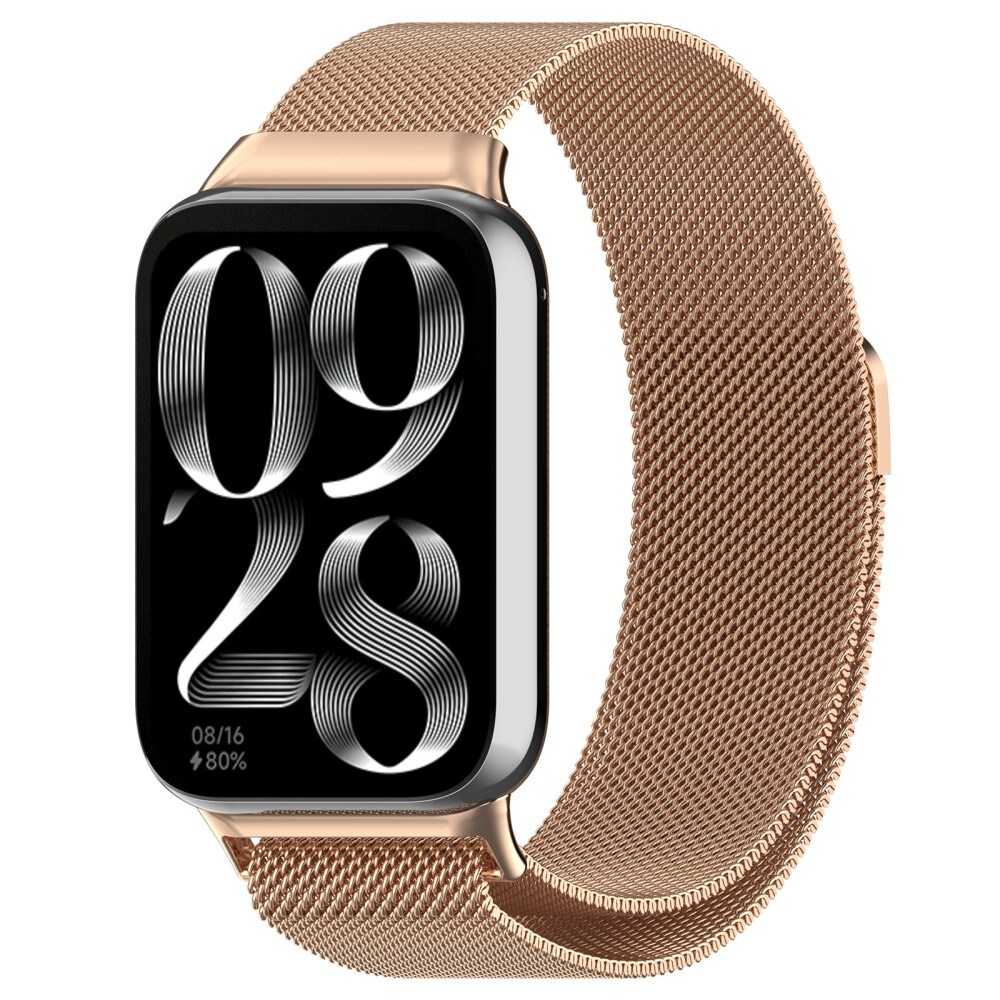 Xiaomi Smart Band 8 Pro Armbånd Milanese Loop, Rose guld