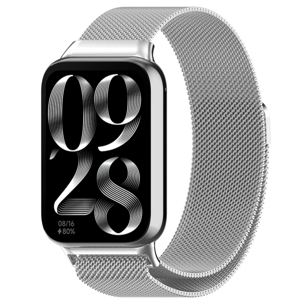 Xiaomi Smart Band 8 Pro Armbånd Milanese Loop, Sølv