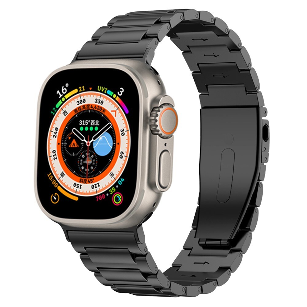 Apple Watch Series 1-3 38mm Smart armbånd i titanium, Sort