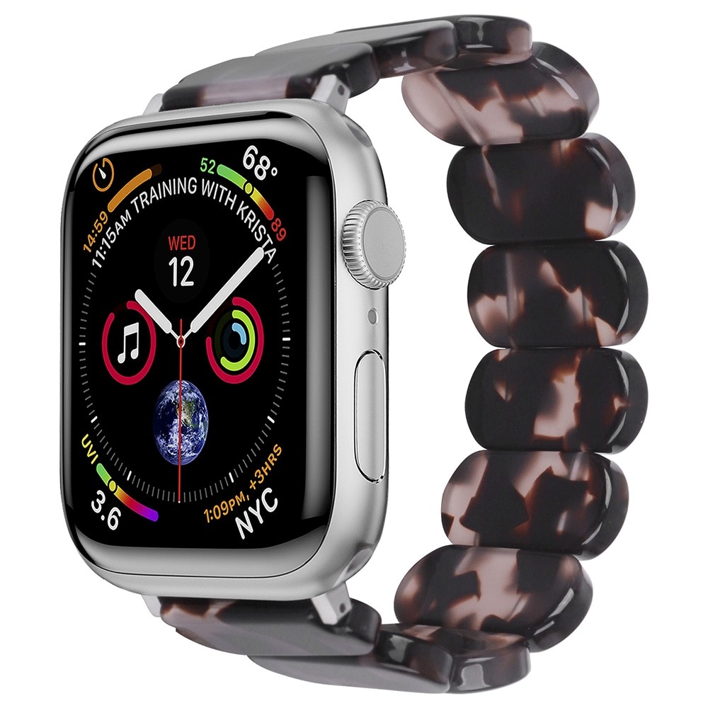 Apple Watch Series 11 42mm Fleksibelt armbånd i resin, Sort/grå