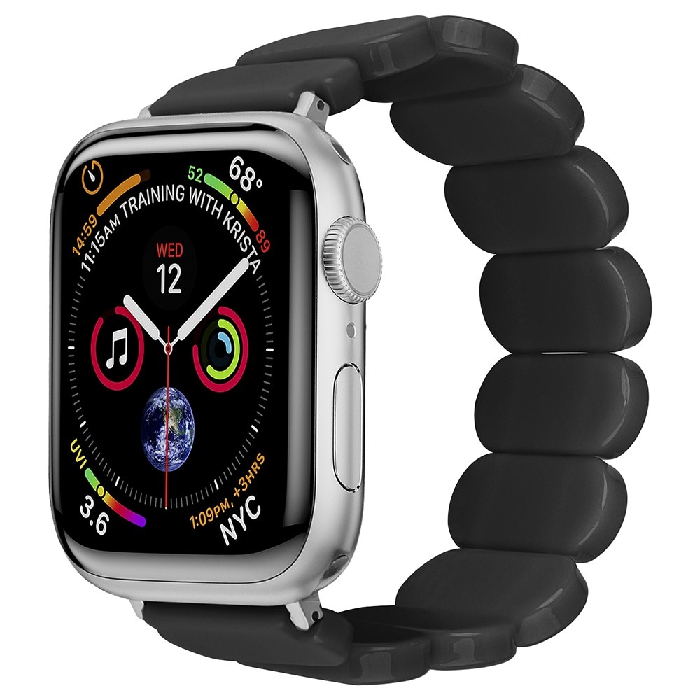 Apple Watch Series 10 42mm Fleksibelt armbånd i resin, Sort