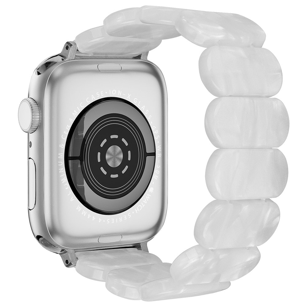 Apple Watch Series 11 42mm Fleksibelt armbånd i resin, Perlehvid
