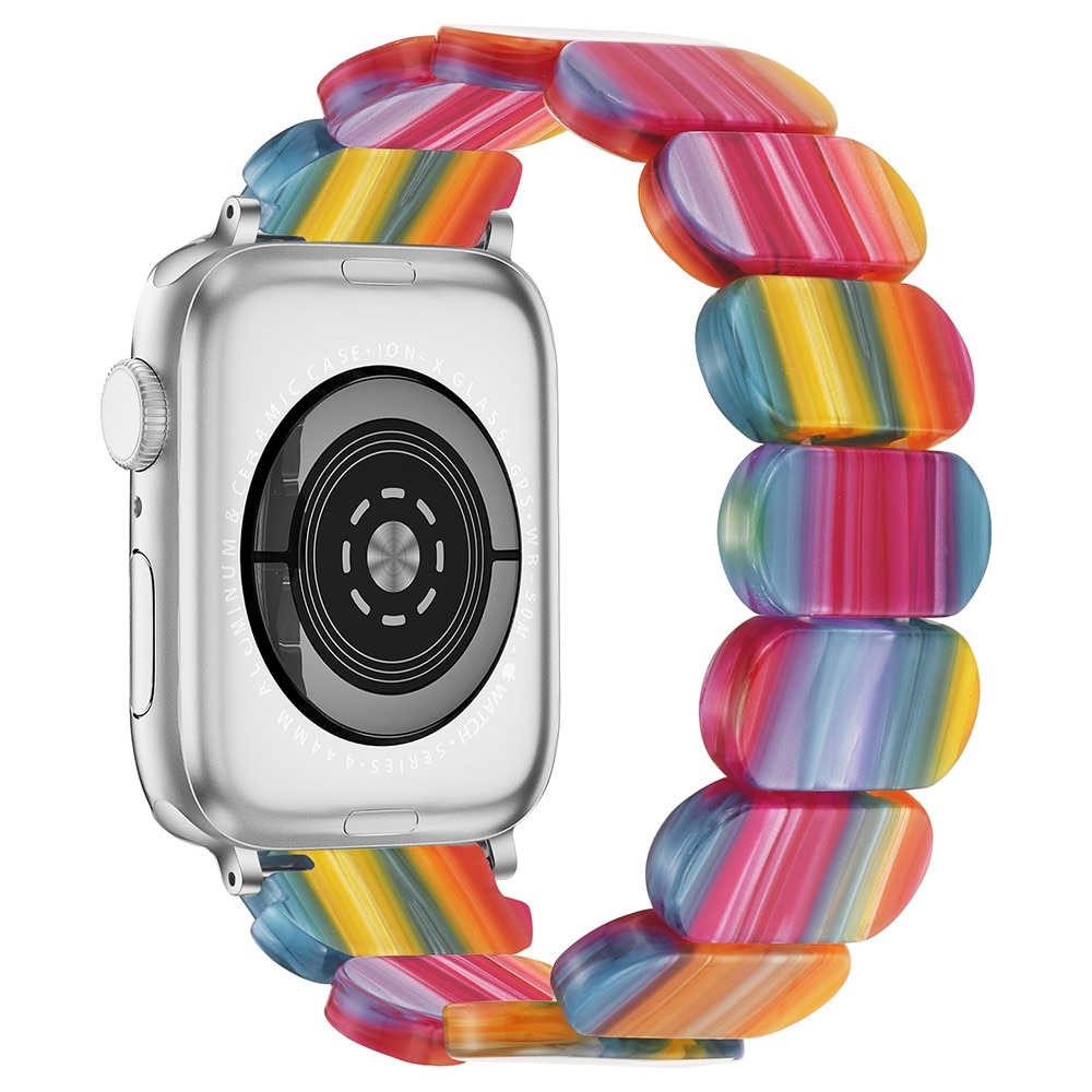 Apple Watch SE 3 40mm Fleksibelt armbånd i resin, Regnbue