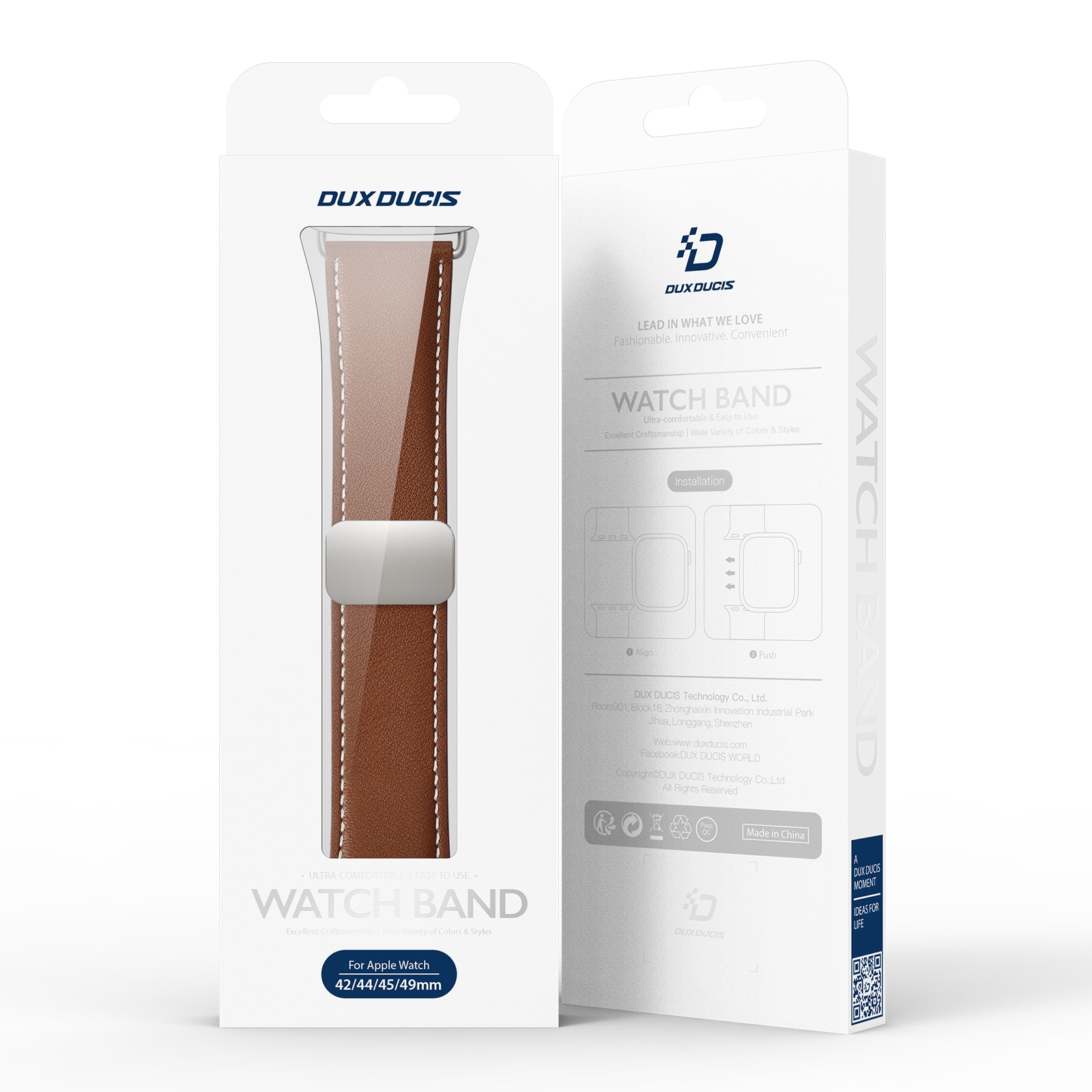 Apple Watch Series 1-3 38mm Rem i læder, Brun