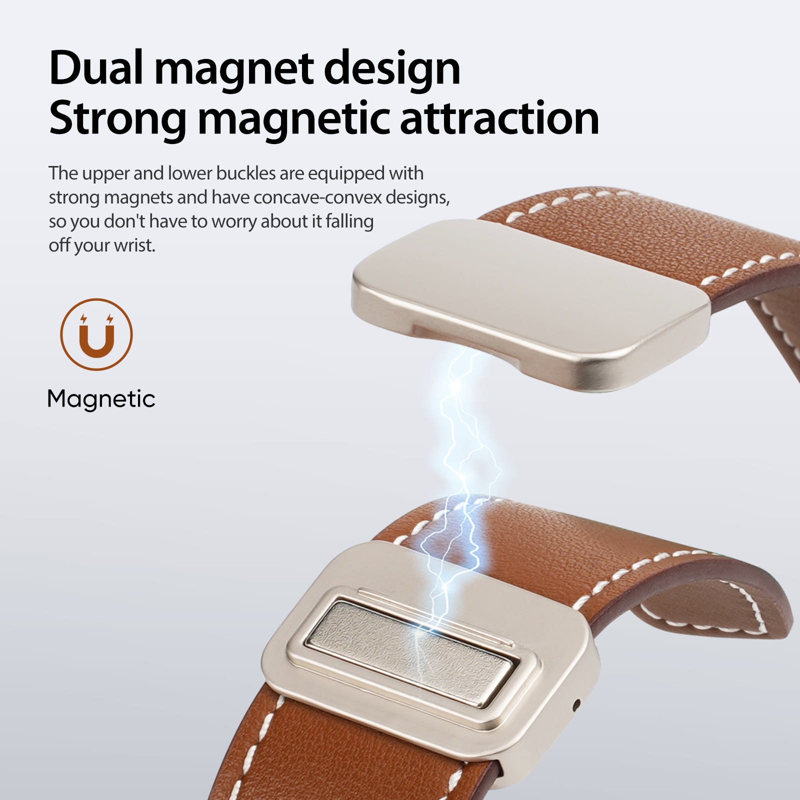 Apple Watch Series 4-6 44mm Rem i læder, Brun