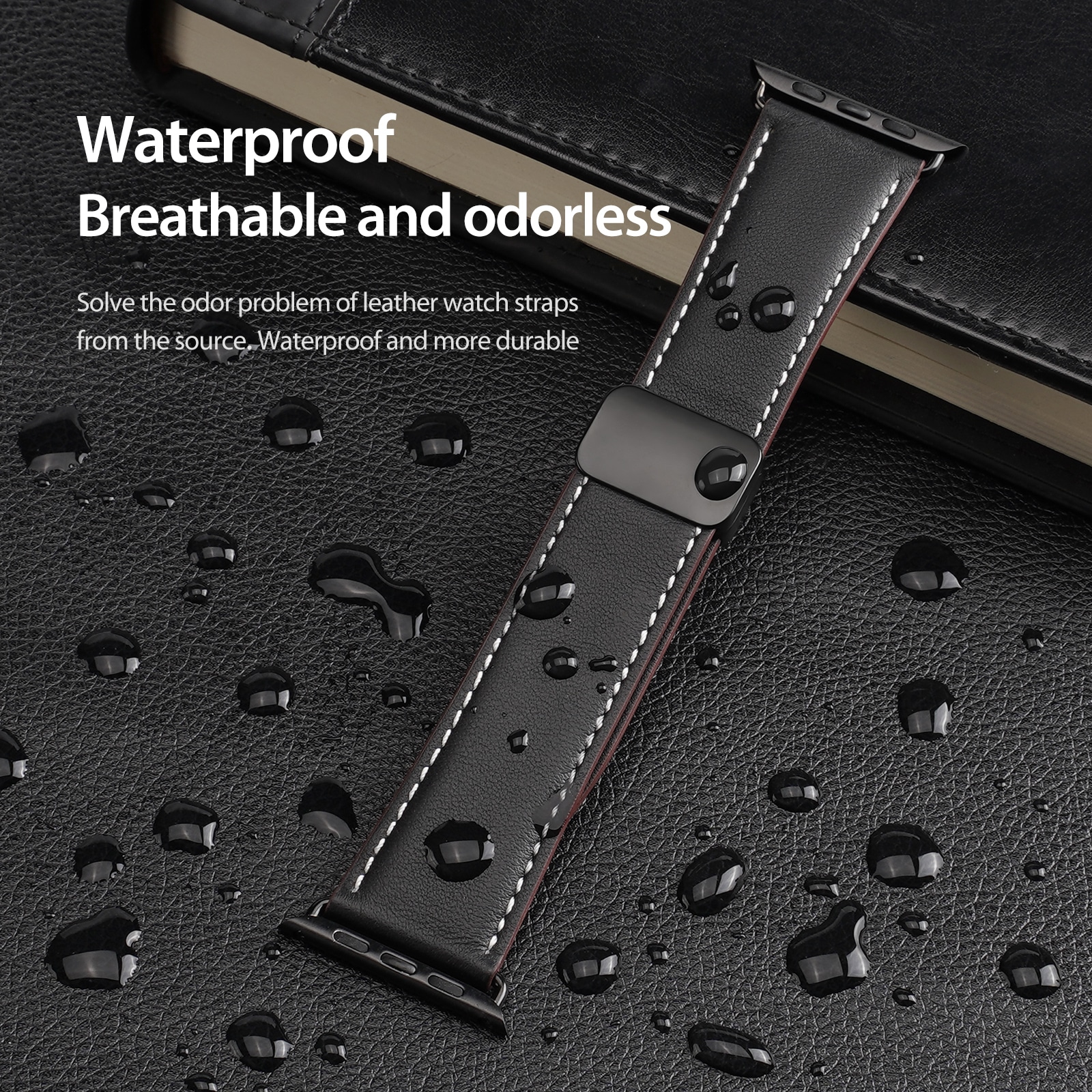 Apple Watch Series 4-6 44mm Rem i læder, Brun