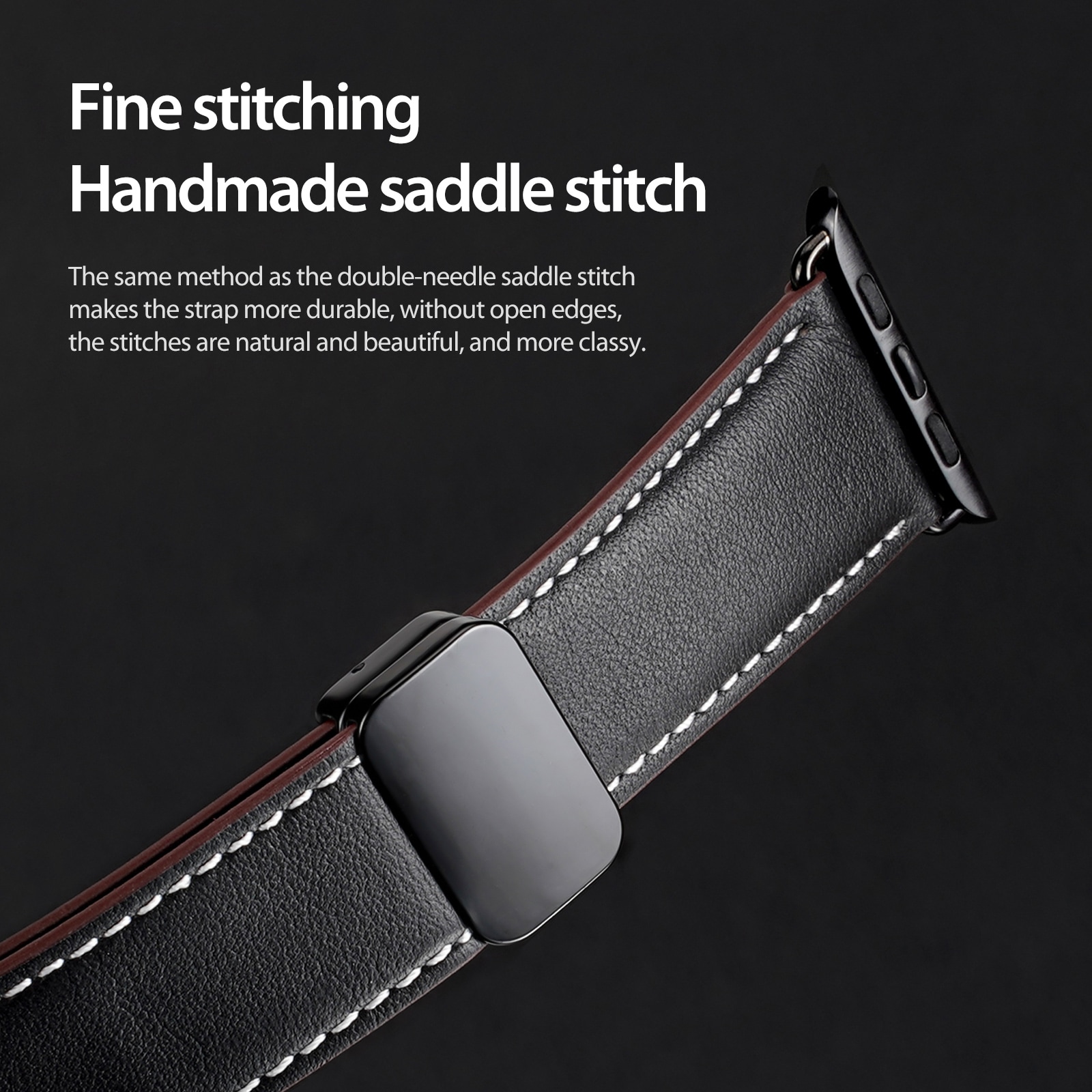 Apple Watch Series 4-6 44mm Rem i læder, Brun