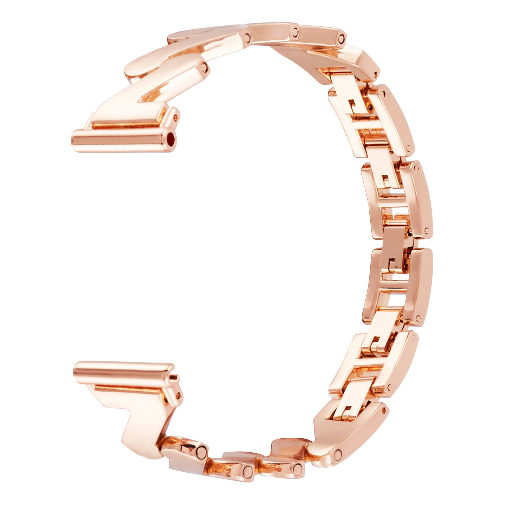  UNIVERSAL18MM Elegant linkarmbånd med bølgemønster, Rose guld