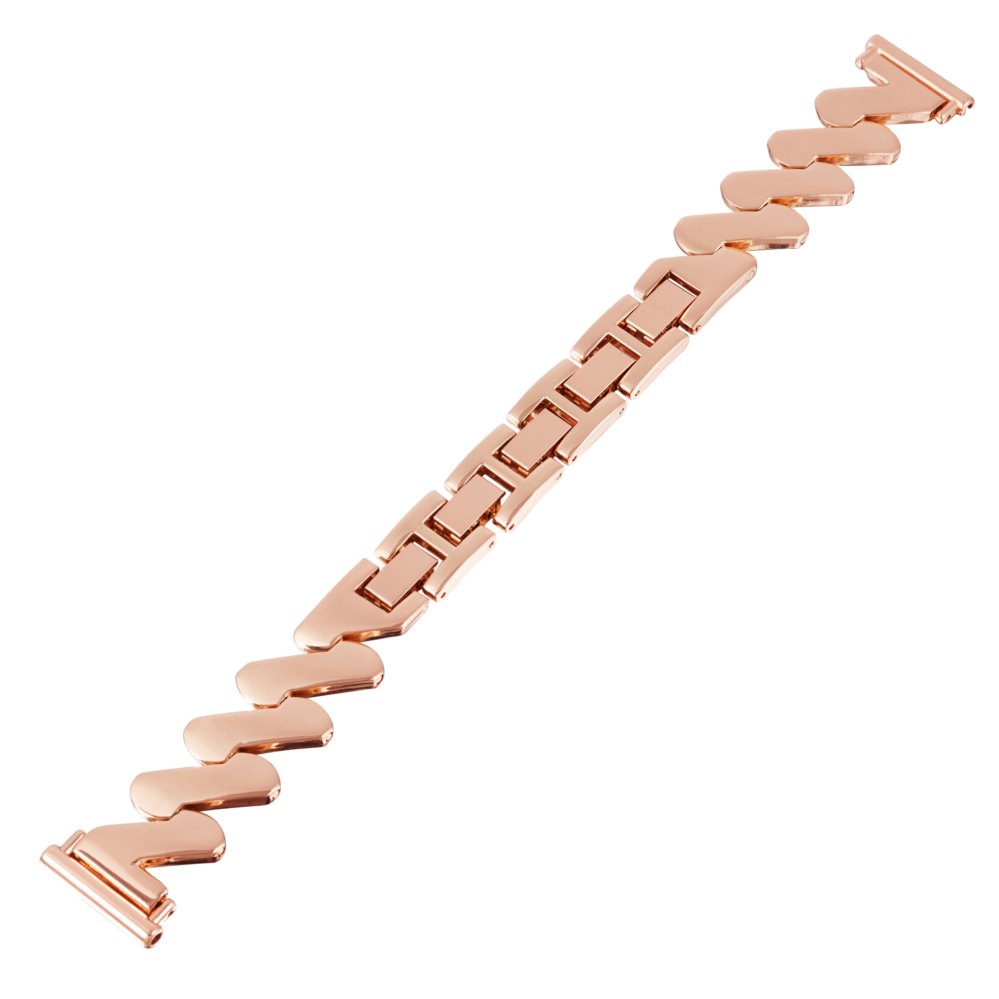  UNIVERSAL18MM Elegant linkarmbånd med bølgemønster, Rose guld