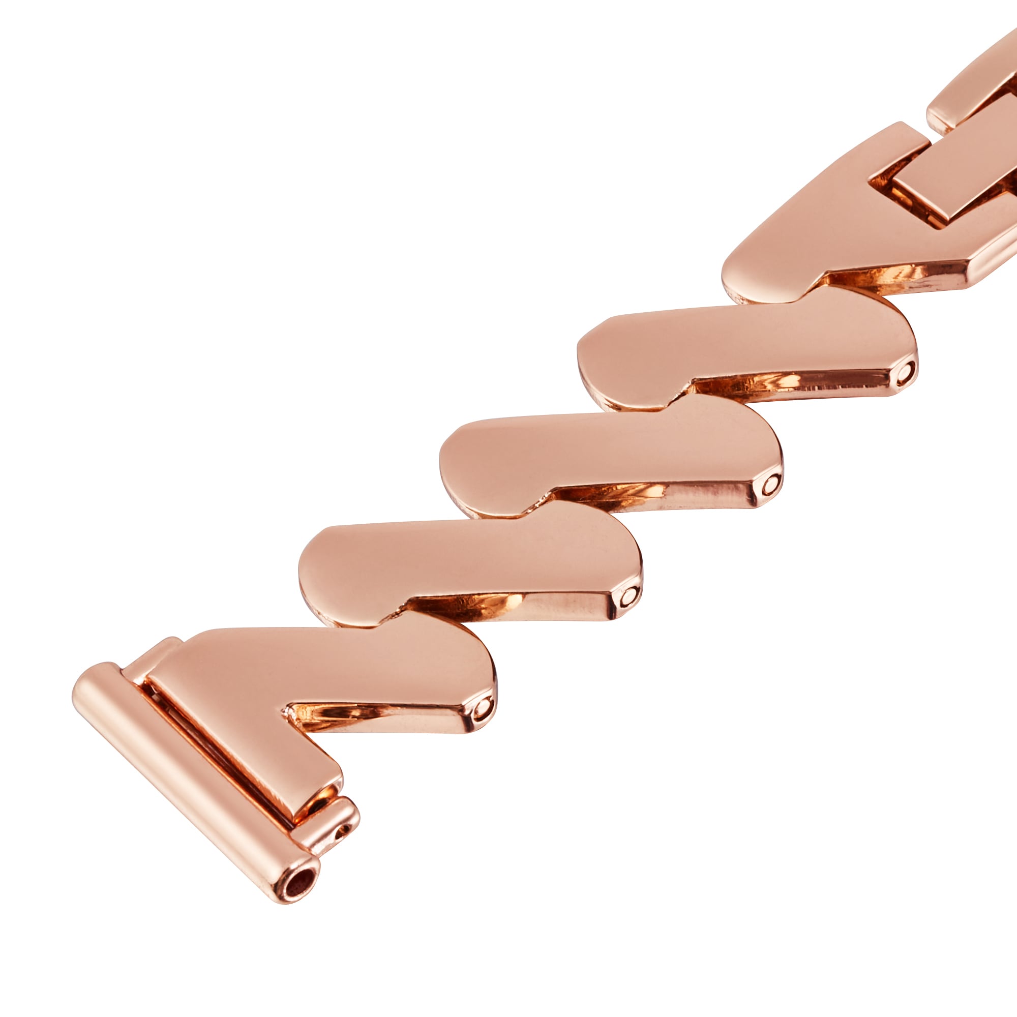  UNIVERSAL18MM Elegant linkarmbånd med bølgemønster, Rose guld