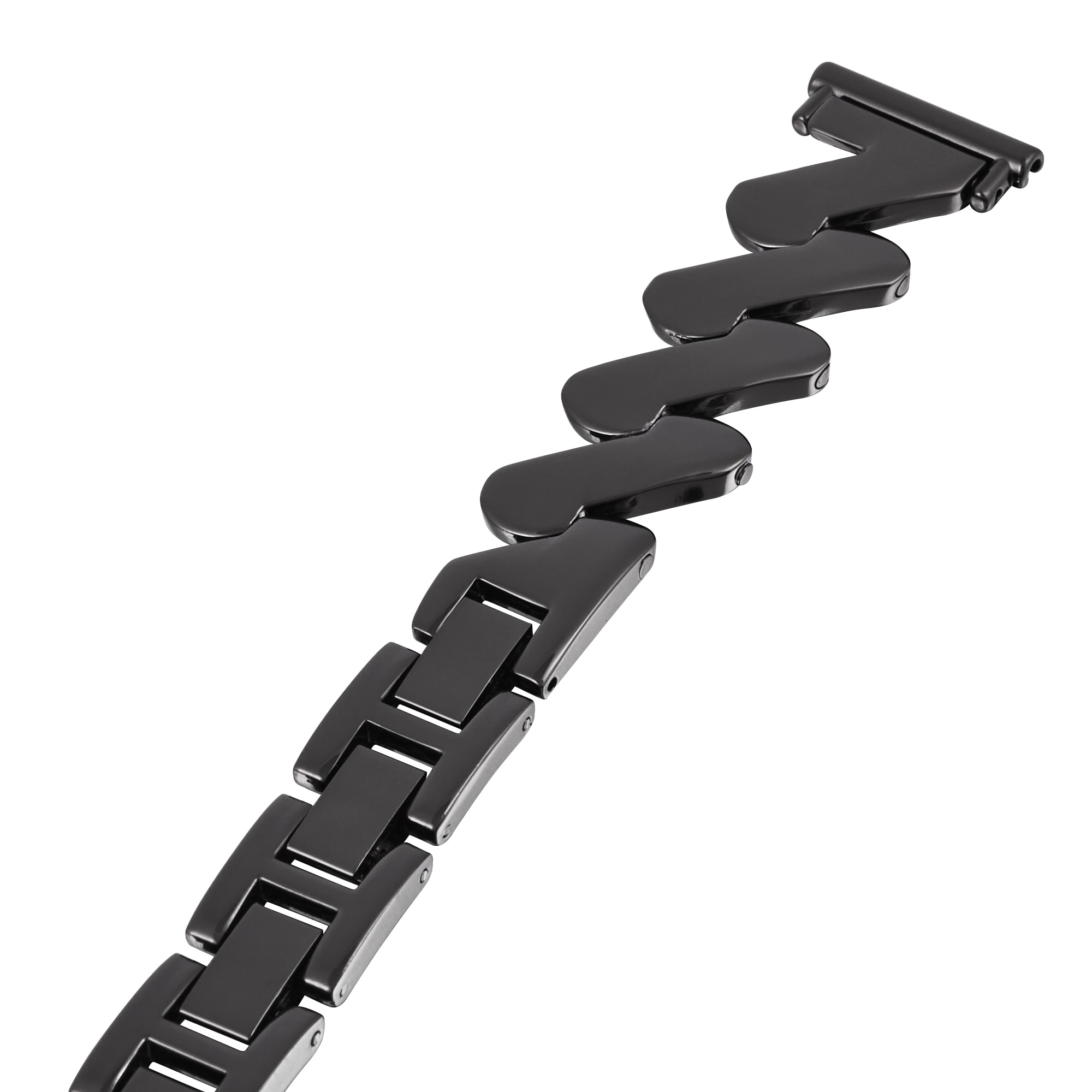 Samsung Galaxy Watch 5 40mm Elegant linkarmbånd med bølgemønster, Sort