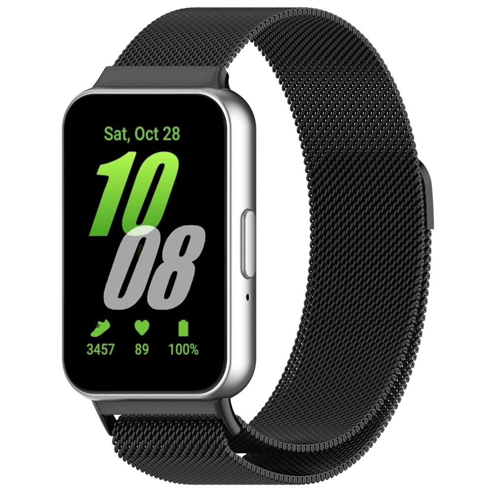 Samsung Galaxy Fit 3 Armbånd Milanese Loop, Sort