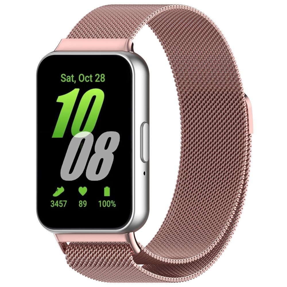 Samsung Galaxy Fit 3 Armbånd Milanese Loop, Lyserød guld
