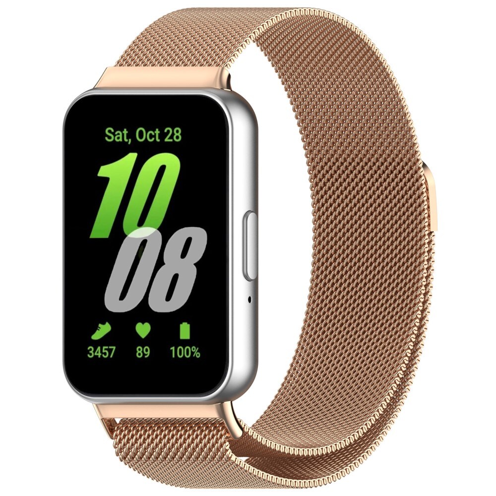 Samsung Galaxy Fit 3 Armbånd Milanese Loop, Rose guld