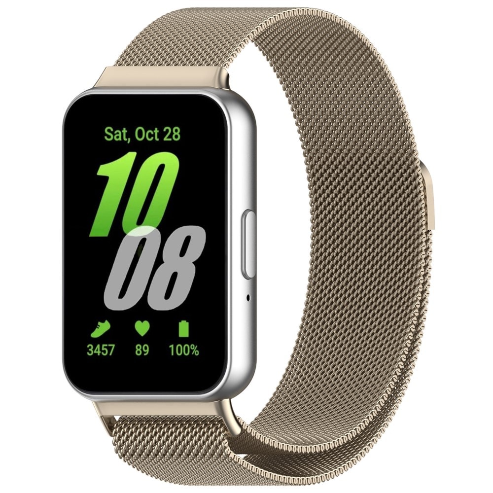 Samsung Galaxy Fit 3 Armbånd Milanese Loop, Champagne guld
