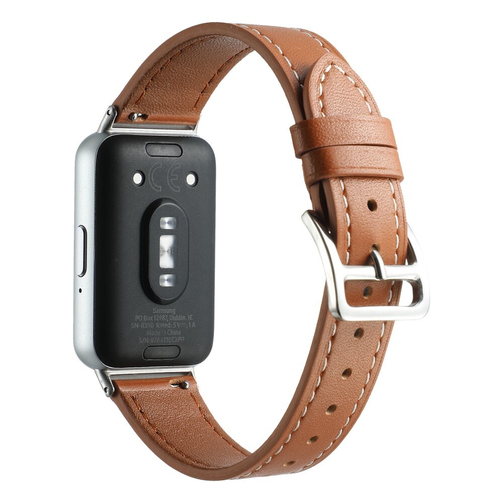 Samsung Galaxy Fit 3 Armbånd i ægte læder, Brun