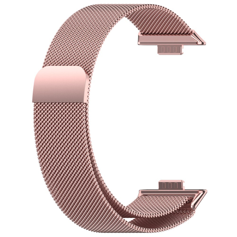Huawei Watch Fit 4 Armbånd Milanese Loop, Lyserød guld