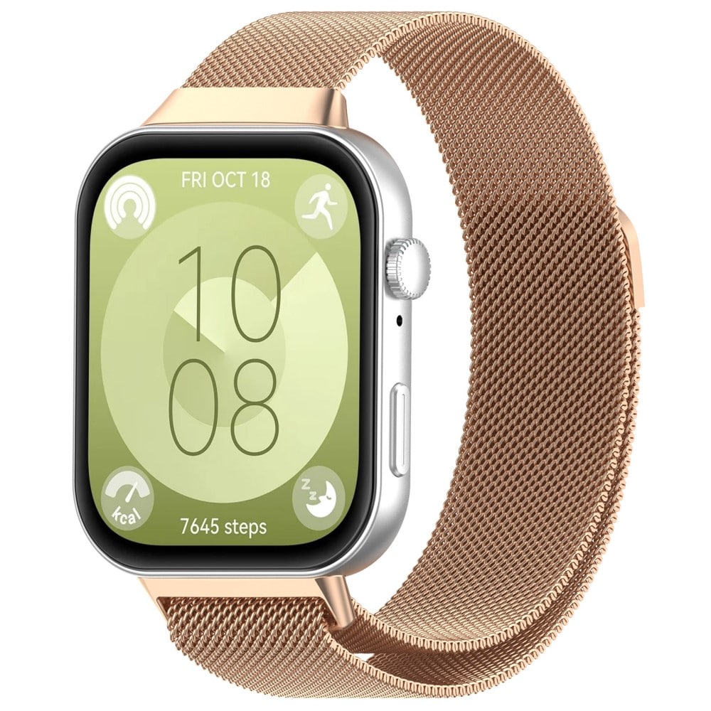 Huawei Watch Fit 4 Pro Armbånd Milanese Loop, Rose guld