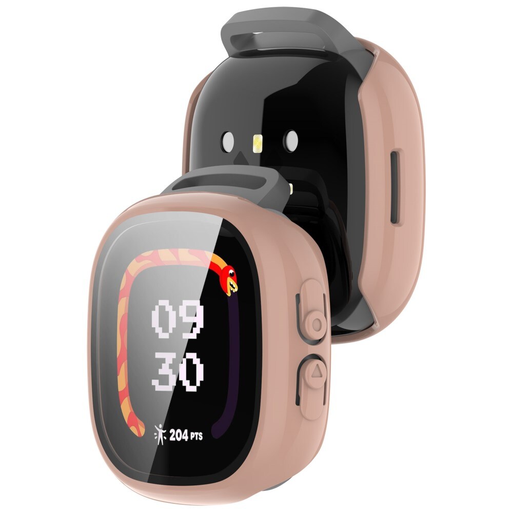 Fitbit Ace LTE Heldækkende cover med indbygget skærmbeskytter, Lyserød